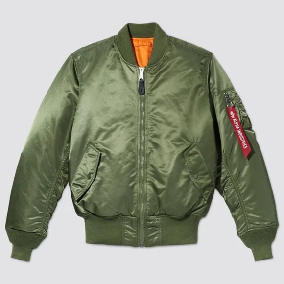 Alpha Industries Ma-1 Flight Men's jacket, Sage Green - Picture 1 of 6